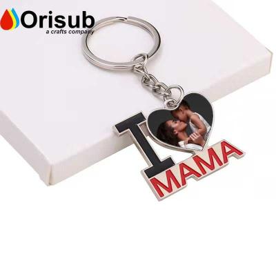 China blank for new sublimation design sublimation metal i love MOM key chain for mother for sale