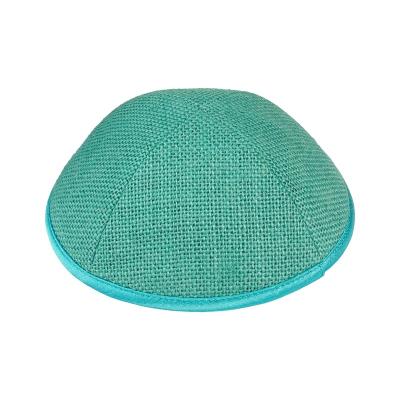 China Ethnic High Quality Kippah Burlap Jewish Men's Kippah Hat for sale