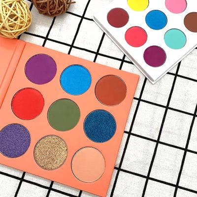 China 9 Colors High Waterproof Dye Packaging Private Label Vegan Private Label Eyeshadow Palette Custom Made for sale