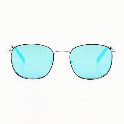 China 400 Square 2021 Fashion Mirror Lens Spring Metal Hinge UV Women Stainless Frame Sunglasses Women Polarized for sale