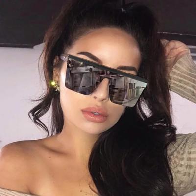 China OUTLOOK fashion sunglasses 2021 women's sunglasses fashion uv400 lens flat surface rectangular oversized sunglasses for sale