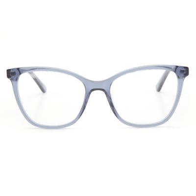 China Eye Protection Fashion Ready Stock Cat Eye Glass Women Blue Optical Frames for sale