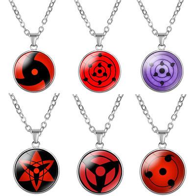 China Anime Hokage Animation Peripherals Sharingan Jewelry Uchiha Itachi Uchiha Madara The Same Eyes Pendant Necklace for sale