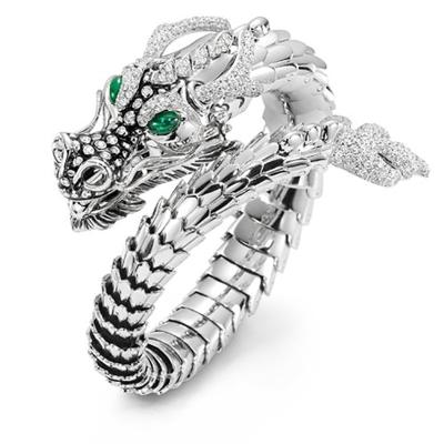 China Creative Hot-selling Hip-Hop Style Dragon Hip-Hop Platinum-Plated Ring Bossy Cocktail Ring for sale