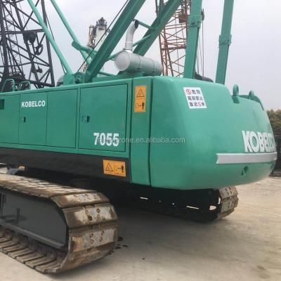 China TRUCK CRANE Used Kobelco crawler crane 55ton, 7055 Japan cralwer crane 55ton, new arrive to stock for sale