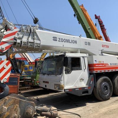 China TRUCK CRANE Used zoomlion truck crane 70 tons, QY70V mobile crane with competitive price for sale