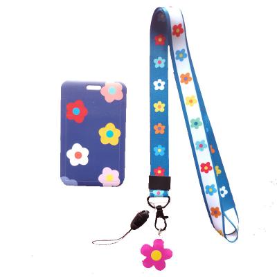 China Fashion Flowers Flower Employees Staff Work Card Holder ID Name Tag Student Girls Bus Pass Access Card Sleeve Cover Case Badge Holder for sale