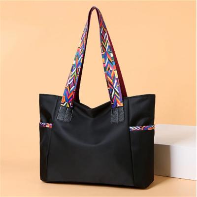 China Other Custom Nylon Colorful Sling Large Capacity Women Shoulder Bags Waterproof Casual Tote Beach Bag for sale