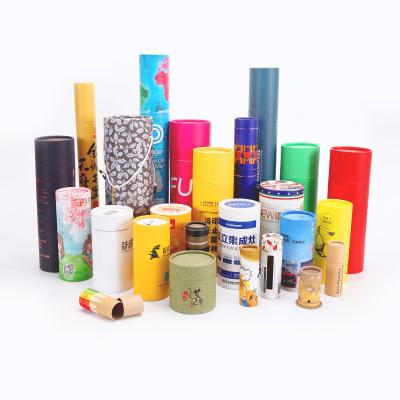 China Hot Selling Jubilance Recyclable Customized Logo Round Cylinder Kraft Paper Tube Packaging Box for sale