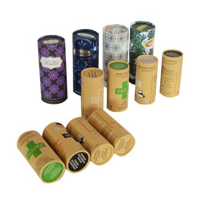 China Recycled Materials Jubilance Cardboard Cylinder Candle Packaging Custom Printed Gift Round Kraft Paper Boxes With Lid for sale