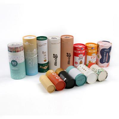 China Recycled Materials Luxury Empty Circular Form Rigid Premium Paperboard Cylinder Tube Newspaper Distribution Tour Custom Printed Box for sale