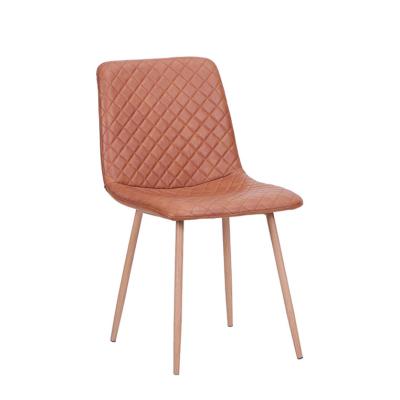 China Luxury Dining Modern Leather Leather Chairs Upholstered Dining Room Furniture High Back Modern Home Dining Chairs Chair for sale