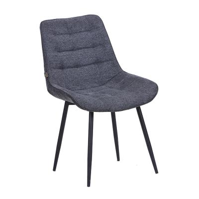 China Italian luxury modern upholstery gray fabric upholstered dining chairs for sale for sale