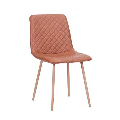 China Creative fancy design china indoor PU leather upholstered Italian upholstered dining chairs luxury nodic free shipping for sale