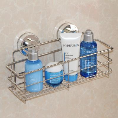 China Shower Caddy Self-Adhesive Shower Rack Self-Adhesive Shower Rack Kitchen Shelf Storage Viable Wall Mounted Holder for sale