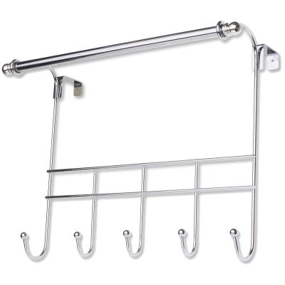 China Viable New Design Wall Mounted 5 Hook Coat Rack Board Hall Hat And Coat Hook Display Rack for sale