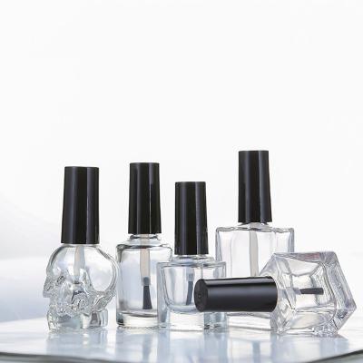 China Various empty glass bottles of personal care nail polish for sale