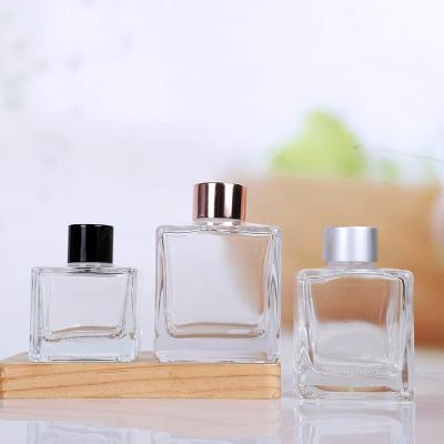 China Cosmetic Factory Wholesale Custom Luxury Glass 100ml Reed Diffuser Bottle With Box for sale