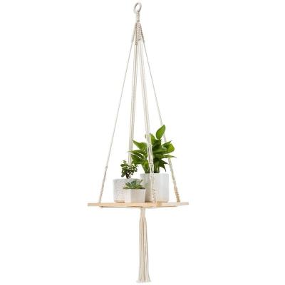 China Easy Private Custom Modern Home Decor Wood Corner Assembly Hanging Floating Flower Shelf for sale