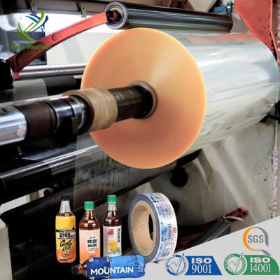 China 35Mic Shrink Wrap Label Printing PVC Shrink Film Beverage Wrapping en venta