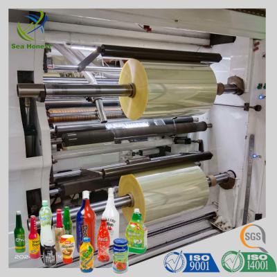 Chine Bouteilles/boîtes/bacs de qualité imprimée en PVC PETG, rouleau de film thermiquement rétrécissant pour manches rétrécissantes à vendre