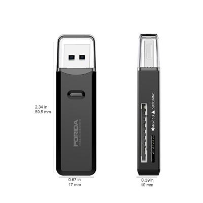 China Multi Mobile Devices /Desk Computer/Laptop Mini Compact USB 3.0 Card Reader For SD/TF/MicroSD Card for sale