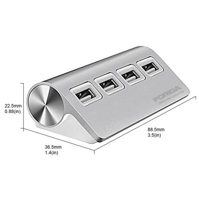 China Type-C Enabled Devices Computer Accessories USB 4 Port Aluminum USB 3.0 Hub With USB 3.0 Wired Hub for sale