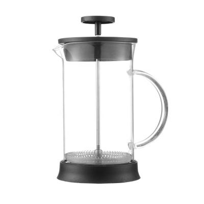 China Sustainable Borosilicate Heat Resistant Glass Coffee French Tools Stainless Steel Coffee Press Pot/Coffee Tea Strainer Thermo Teapot for sale