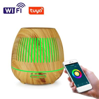 China 2021 Household 400ml Ultrasonic Essential Oil Diffuser Wifi Mist Humidifier Remote Air Purifier for sale