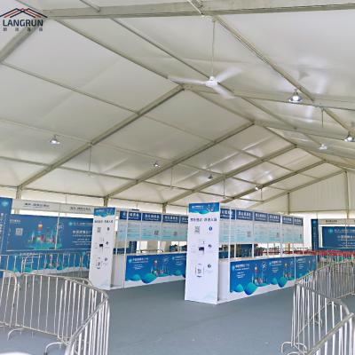 China Outdoor Exhibition Hall Tent PVC A-frame Church Event Warehouse Wedding Party ABS Wall Tent Aluminum Canopy Exhibition Tent For Sale for sale