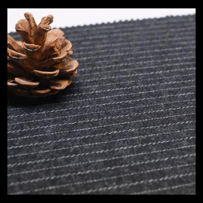 China Abrasion-Resistant Outlet Shops Fashion Striped Jacquard Australian Merino Wool Knitting Fabric For Coats for sale