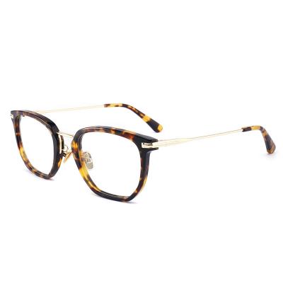 China Fashion Optical Glasses YD1087 2022 Vogue women frame glasses thick frame eyeglasses gray polygon metal optical glasses for sale