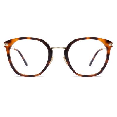 China YD1088 Fashion Optical Glasses Vintage Premium Tortoiseshell Temples Thin Acetate Frame Round Optical Glasses for sale