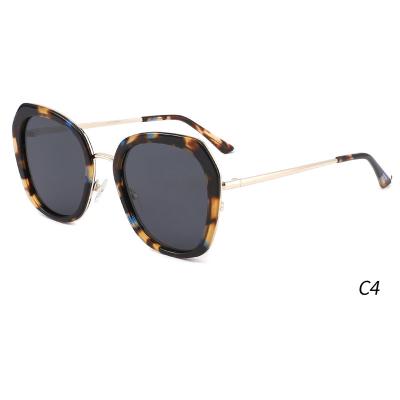 China YD1043 2022 Fashion Sunglasses Acetate Leopard Print Polarized Irregular Oversized Sunglasses for sale