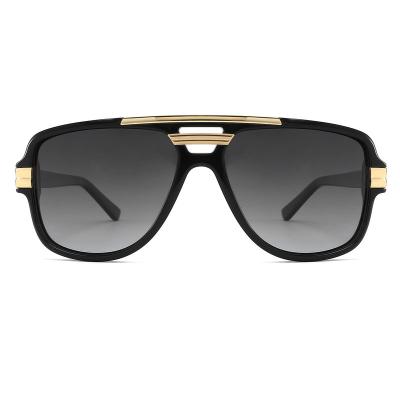 China Fashion Sunglasses YD1054 Luxury Cool Gold Three Bridge Sun Glasses Metal Sun Glasses Men UV400 for sale