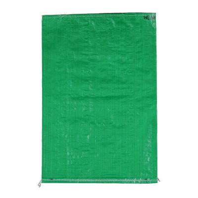 China 50KG Recyclable High Quality Green Sack Bag To 100kg PP Woven Sacks for sale