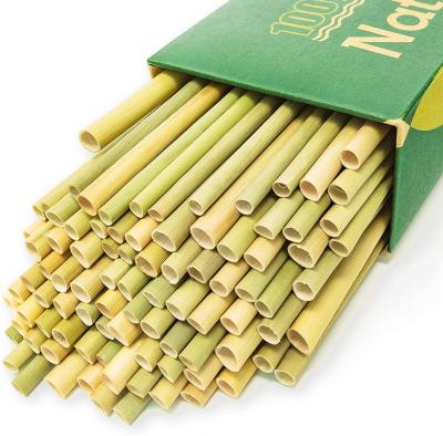 China Disposable Natural Bamboo Drinking Straw Eco - Friendly Bamboo Reusable Straws for sale