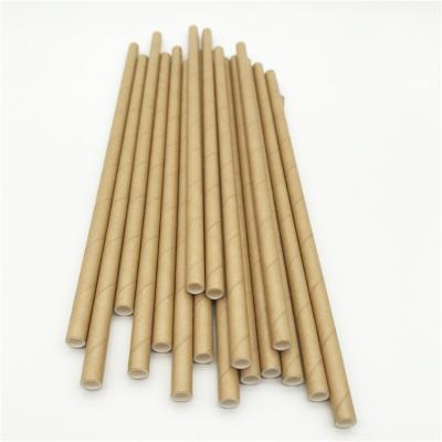 China Sustainable Biodegradable Kraft Straws Paper Straws Paper Drinking Straws With Natural Brown for sale