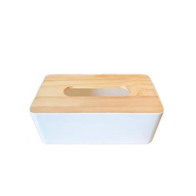 China Minimalist Wooden Storage Boxes Bamboo Cover Car Toilet Paper Tissue Box Lid Holder Towel Facial Snare Box for sale