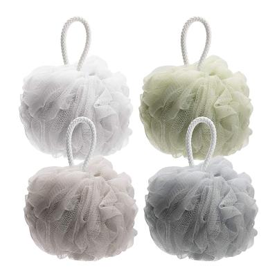 China All Natural Mesh Pouf Exfoliating Sponge Beautiful Shower Loofah Shower Sponge Bath Ball for sale