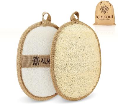 China All Natural Natural Body Skin Scrubber Narrow Loofah Sponge Exfoliating Bath Loofah Sponge Pads for sale