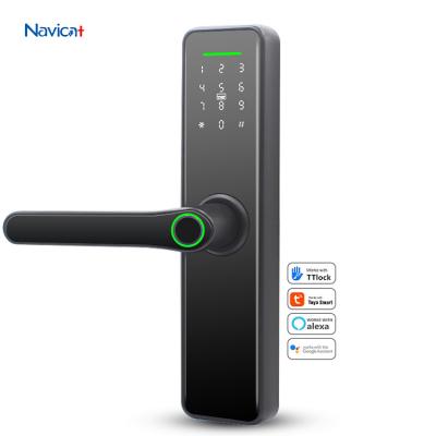 Cina Home Oem Phone Wifi Handle Password Fingerprint Electric Biometric Deadbolt Smart Lock in vendita