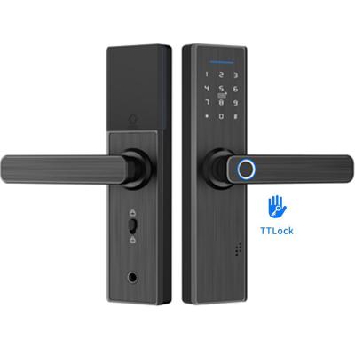 Cina TTlock home shield intelligent electronic key zinc handle blue tooth steel door lock china in vendita