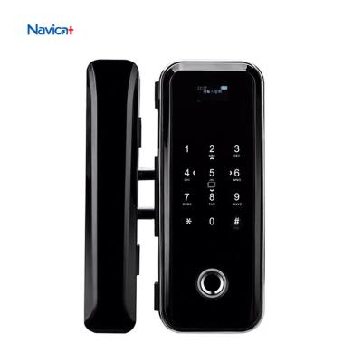 Cina Display ttlock APP central 1ml single electronic glass door lock sliding in vendita