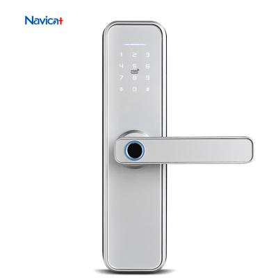 Cina Front hidden home digital push pull smart door handle lock modern zinc alloy in vendita