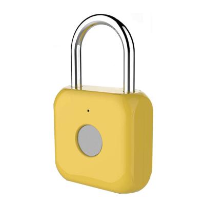 China Metal alarm waterproof smart fungerprink micro color electronic padlock mini zu verkaufen