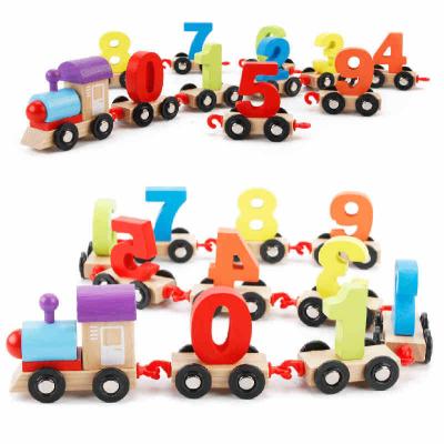 China Eco-friendly Material Cheap Colorful Wooden Letter Train Multifunctional Educational Children Intelligence Toys Wooden Alphabet Train For Sale for sale