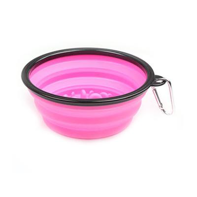 China Amazon Pet Driver Sustainable Hot Selling Collapsible Dog Food Dog Anti Slow Choking Bowl for sale