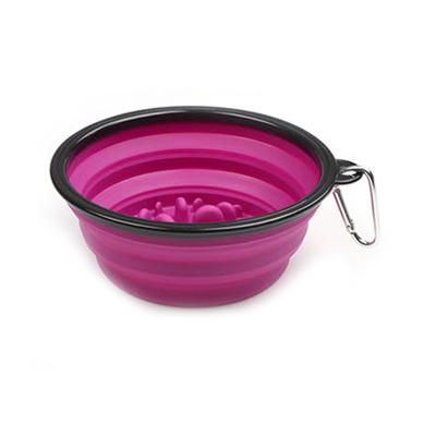 China Sustainable Personalized Outdoor Portable Folding Pet Driver Consumption Dog Anti Choking Slow Bowl for sale