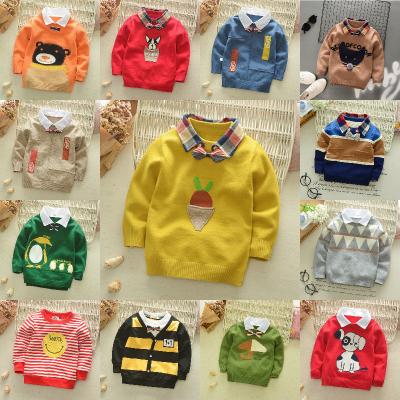 China New Style Autumn Winter Anti-Shrink Children's Equipment Pullover Sweater Loose In The Western Style Large Size Children's Sweater Children Cartoon for sale